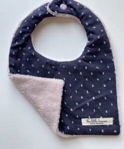 Babero plumeti marino y rosa C
