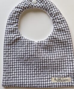 Babero vichy mini gris C