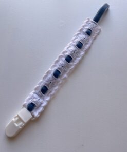 Chupetero cinta terciopelo azul
