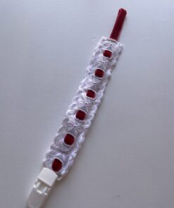 Chupetero cinta terciopelo roja