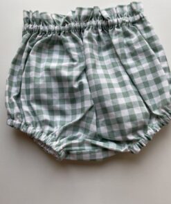Cubrepañal vichy verde talla 18-24 meses