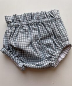 Cubrepañal vichy old green talla 0-3 meses