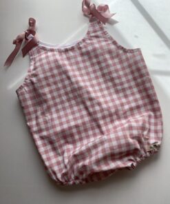 Peto vichy rosa talla 12-18 meses