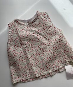 Blusa flor roja talla 3-6 meses